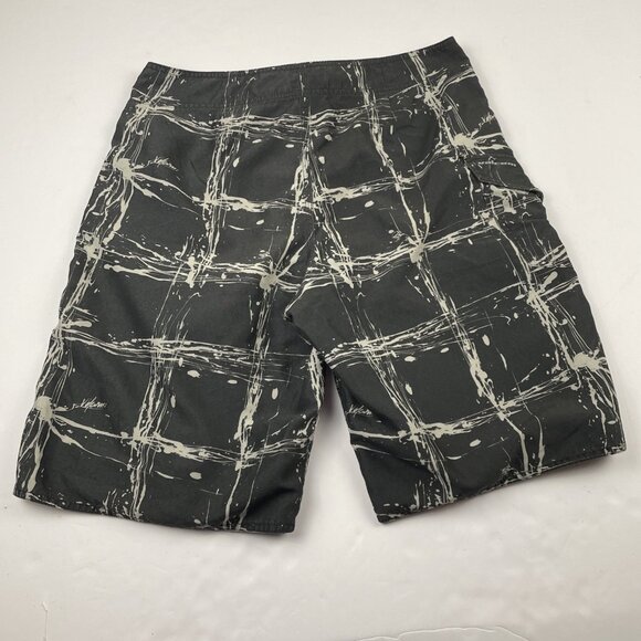 Volcom Board Shorts Men’s Size 32 Black Gray Surf Beach Summer Swim Trunks - Picture 2 of 12